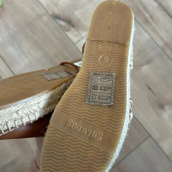 Soludos Leather Espadrilles Platform Gladiator Sz 6 - Picture 11 of 13